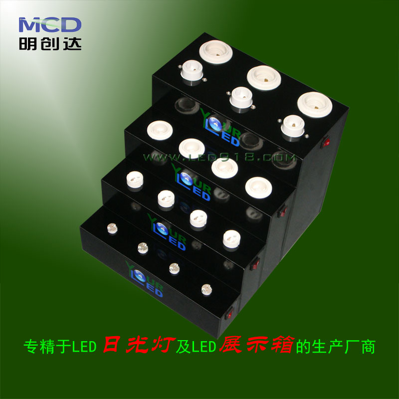 阶梯型LED展示台 亚克力展台 可独立使用可组装为一体 喷绘LOGO